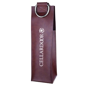 Leather Wine Tote Bag