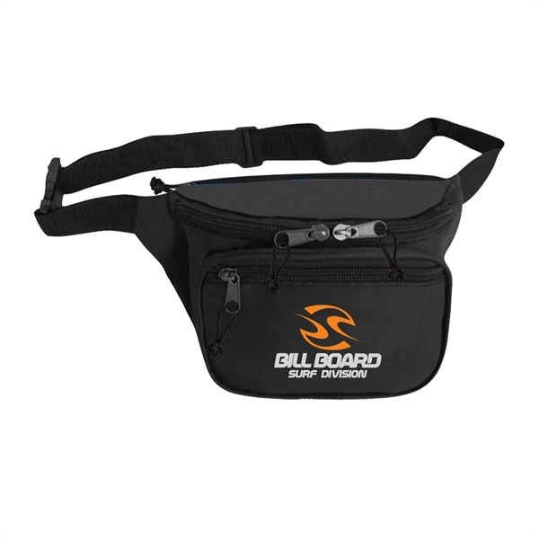 600D Polyester Two Pocket Fanny Pack - Image 2