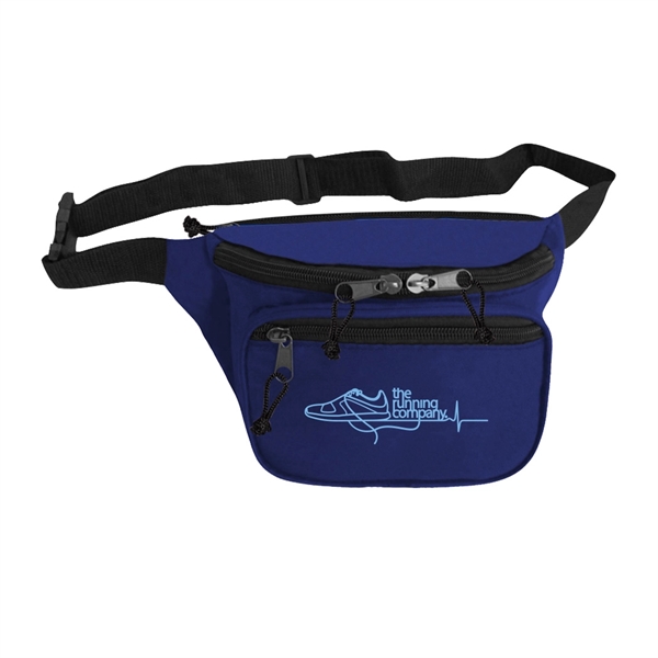 600D Polyester Two Pocket Fanny Pack - Image 3