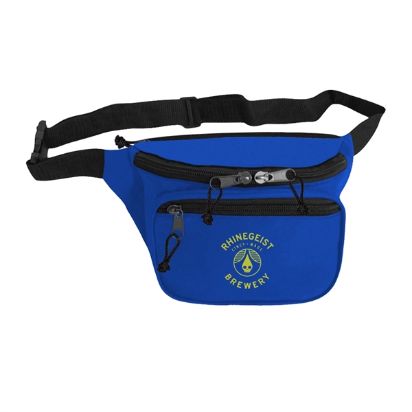 600D Polyester Two Pocket Fanny Pack - Image 6