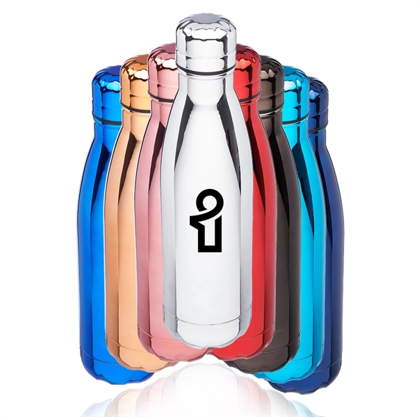 17 oz. Metallic Levain Cola Shaped Bottle - Image 1