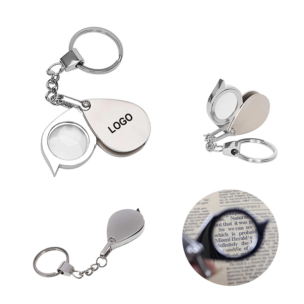 Folding Keychain Optical Glass Crafts Magnifier