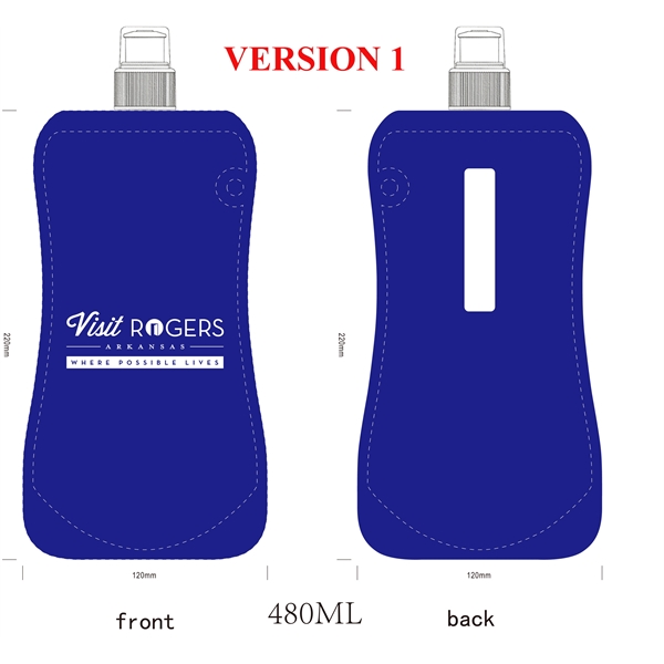 16 Oz. BPA-Free Foldable and Reusable Water Bottle ( 480ML ) - Image 8