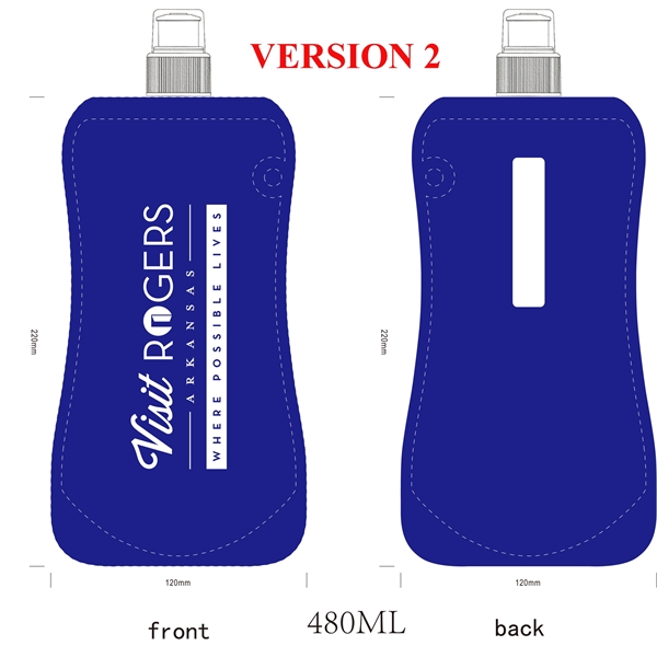 16 Oz. BPA-Free Foldable and Reusable Water Bottle ( 480ML ) - Image 9