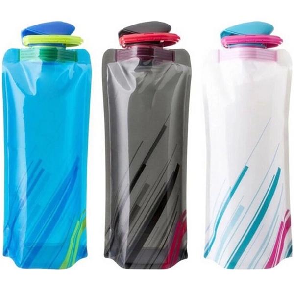 22 Oz. BPA-Free Foldable and Reusable Water Bottle ( 700ML ) - Image 1