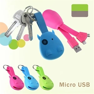 Cute Keychain Charging Cable For Cell Phones and Tablets