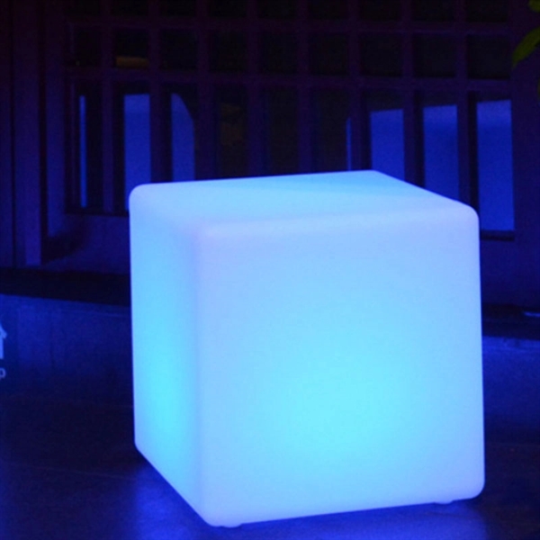 Flashing Luminous Fluorescent Cube Stool Chair Show Rack - Image 2