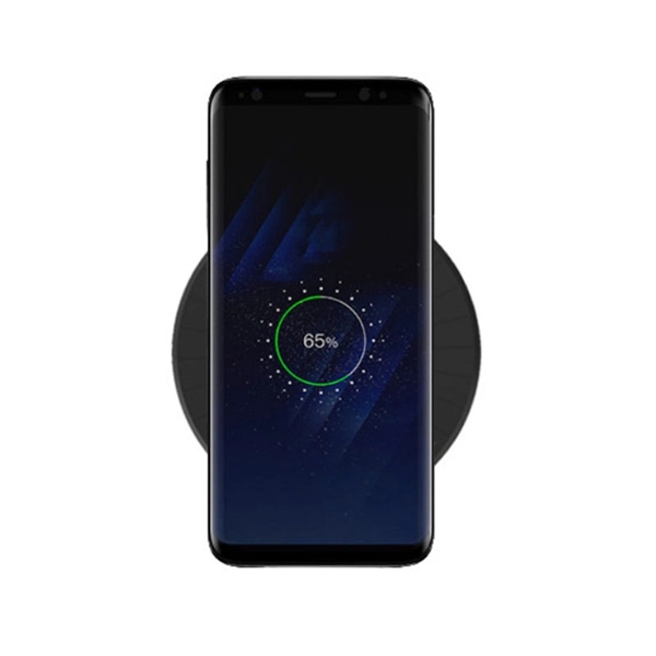 4.5"  Black Disk Plastic Wireless Phone Charger - Image 2