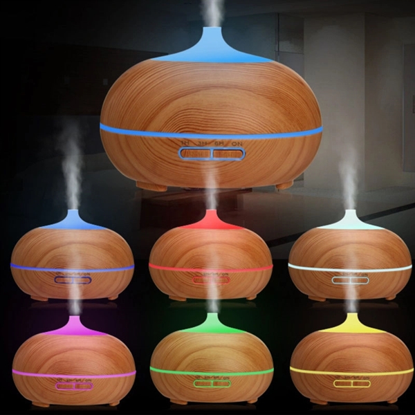LED Timed Wooden Water Diffuser Air Cleaner Humidifier     - Image 3