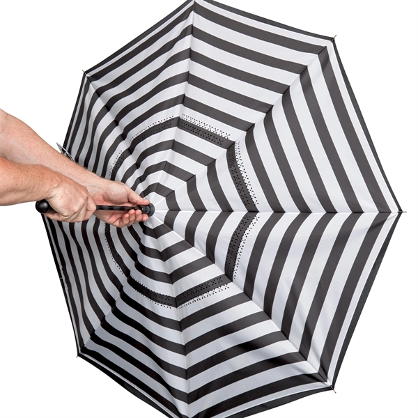 48" Arc Blanc Noir Inversion Umbrella - Image 3