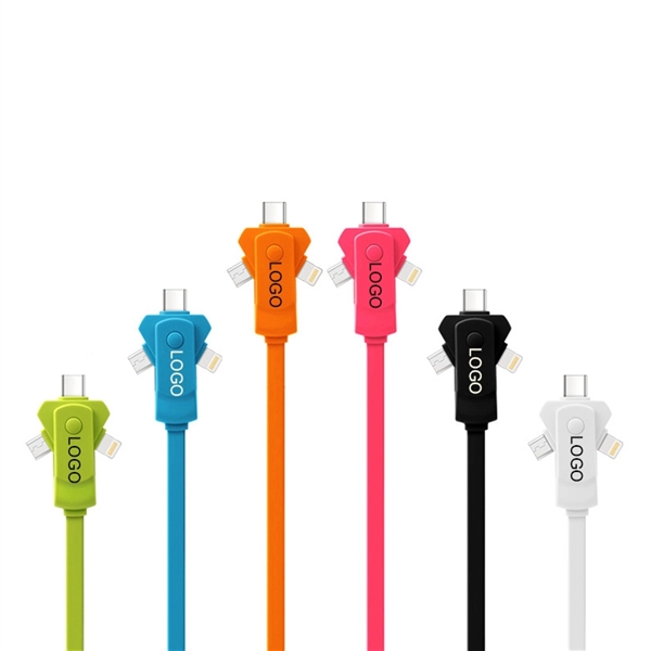 3 in 1 Multi Charging Cable Rotatable USB Port - Image 1