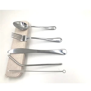 Stainless Steel Utensils with Case Set of 5
