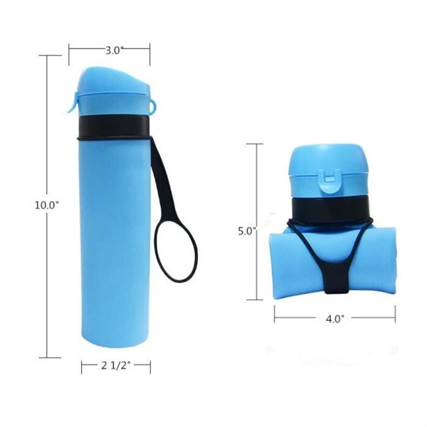 Collapsible Silicone Water Bottle - Image 2