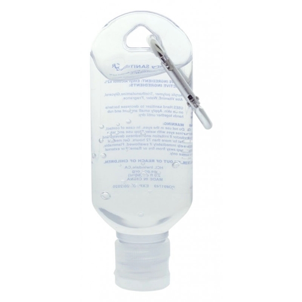 2 oz. Hand Sanitizer Gel with Carabiner - Image 2