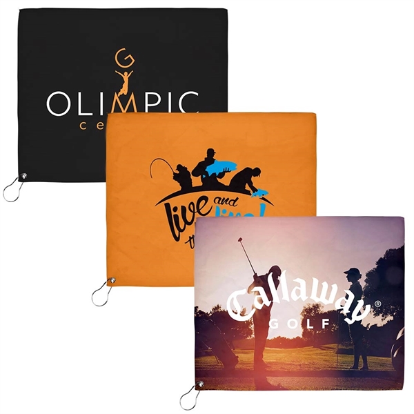 18x15 Sublimated Golf Towel - 200GSM - Image 1