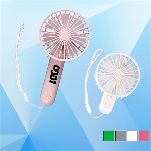 Rechargeable Pocket Fan with Lanyard - Image 1