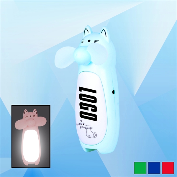 Cat Shape Fan with Flashlight - Image 1