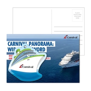 Post Card with Full Color Cruise Ship Luggage Tag
