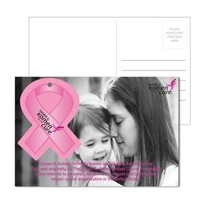 Post Card with Full Color Awareness Ribbon Luggage Tag