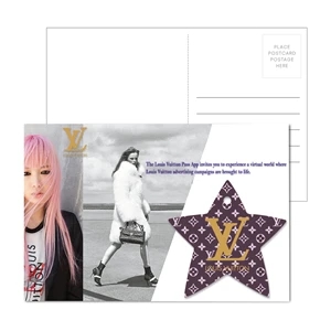 Post Card with Full Color Star Luggage Tag