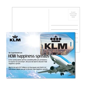 Post Card with Full Color Hang Tag Shaped Luggage Tag