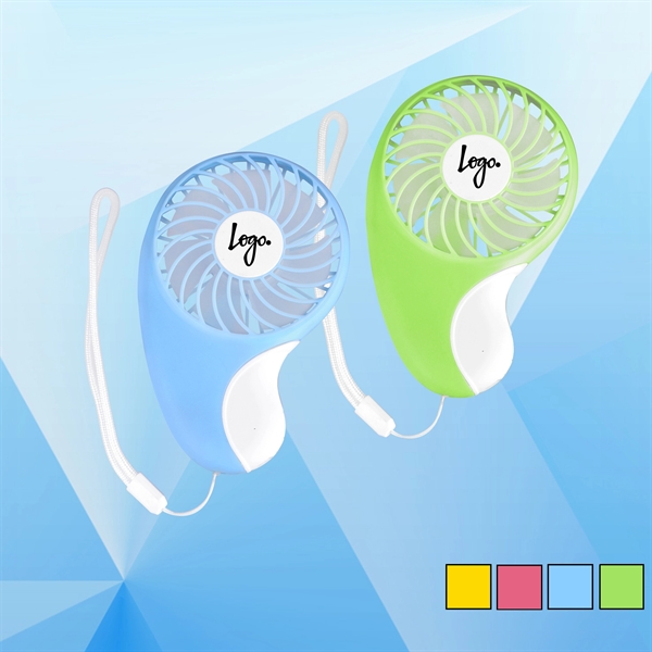 Rechargeable Turbo Mini Fan with Lanyard - Image 1