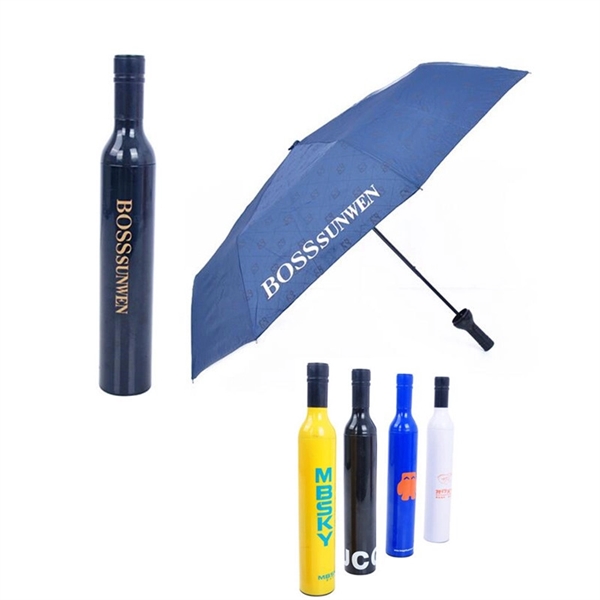 Steel Frame Wine Bottle Umbrella