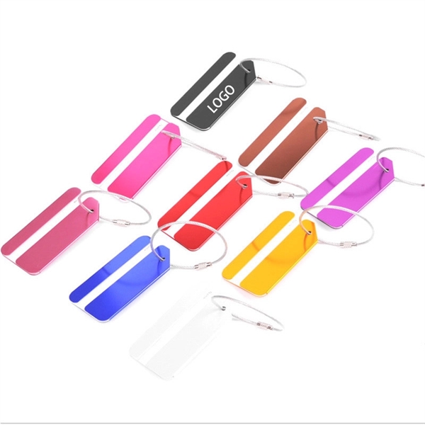 Aluminum Boarding Pass Airplane Aircraft Luggage Tag - Image 1