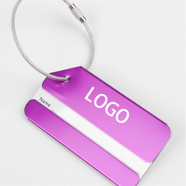 Aluminum Boarding Pass Airplane Aircraft Luggage Tag - Image 2