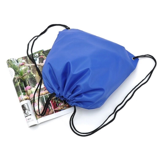 210D Polyester Polyester Drawstring Backpack - Image 4