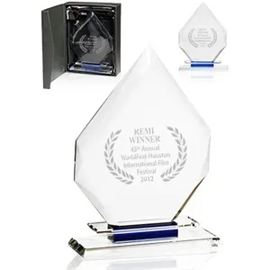 Blue Accent Crystal Recognition Awards