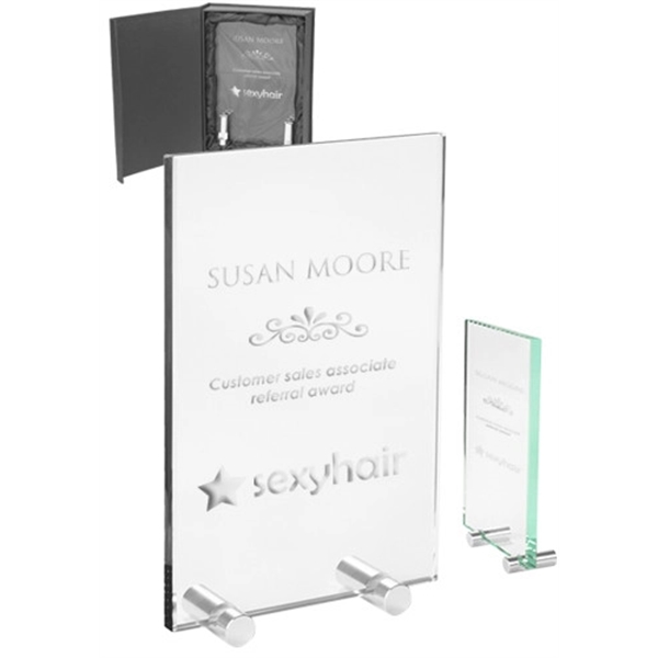 Mid Size Chroma Glass Awards with Double Stand - Image 1