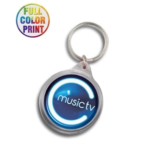 Round Shaped Plastic Keychain -  Full Color Dome Print!