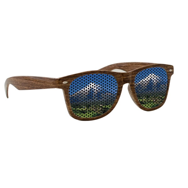 LensTek Wood Grain Miami Sunglasses