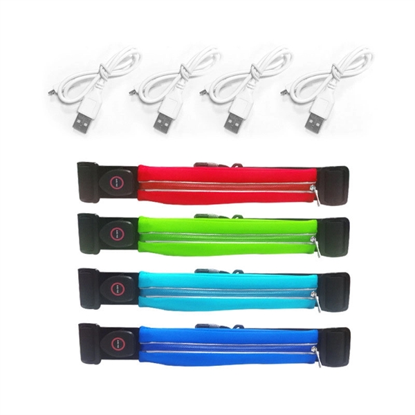 USB Rechargeable LED Running Waist Bag - Image 2
