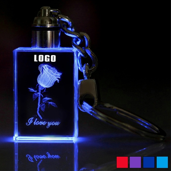 LED Crystal Keychain - Image 1