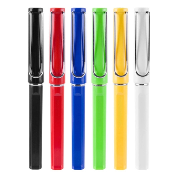 Plastic Metal Ad Gift Pen With Cover - Image 1