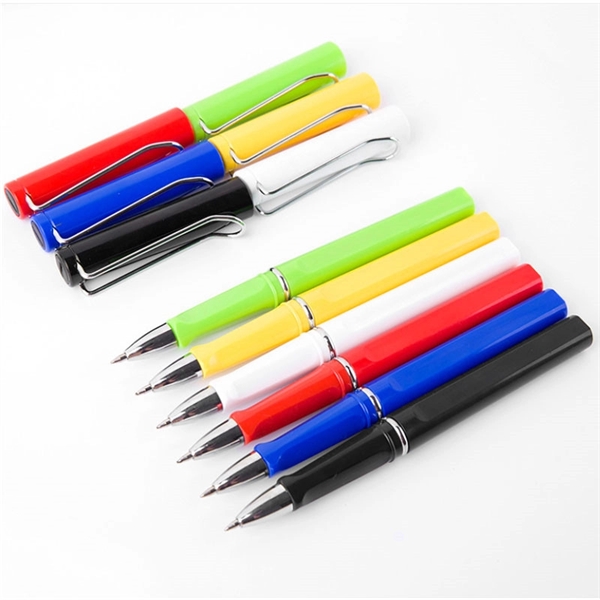 Plastic Metal Ad Gift Pen With Cover - Image 2