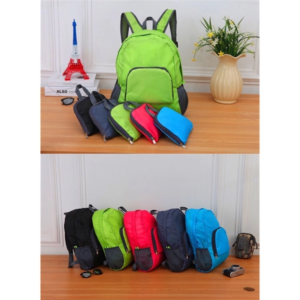 Customize 420D Oxford Fabric Foldable Travel Backpack - Image 1