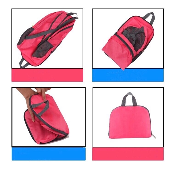 Customize 420D Oxford Fabric Foldable Travel Backpack - Image 9
