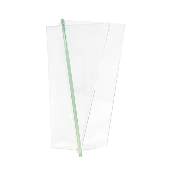 Triangular Vase Jade Glass - Image 2