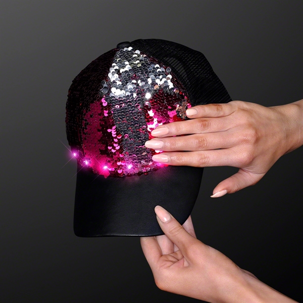 Blinky Lights Reversible Sequin Hat - Image 2