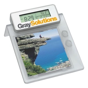 Multifunction Desktop Photo Frame with Pen Holder and LCD Al
