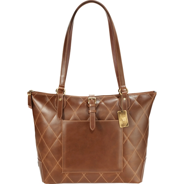 Cutter & Buck® Bainbridge Quilted Leather Tote - Image 1
