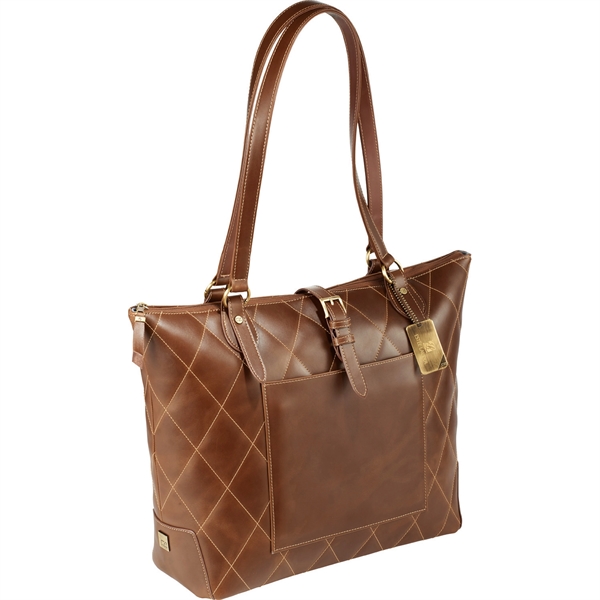 Cutter & Buck® Bainbridge Quilted Leather Tote - Image 6