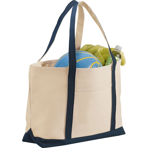 Baltic 18oz Cotton Canvas Zippered Boat Tote - Image 4
