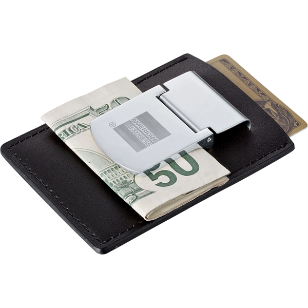 Zippo® Spring Loaded Leather Money Clip - Image 1