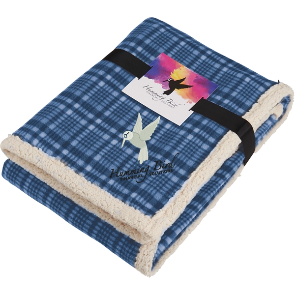 Field & Co.® Plaid Sherpa Blanket w/Full Color Car - Image 1
