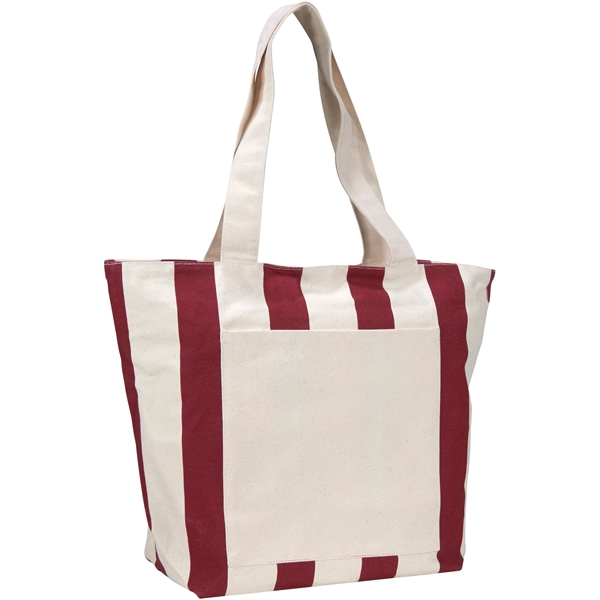 Chandler 12oz Cotton Canvas Zippered Tote - Image 3