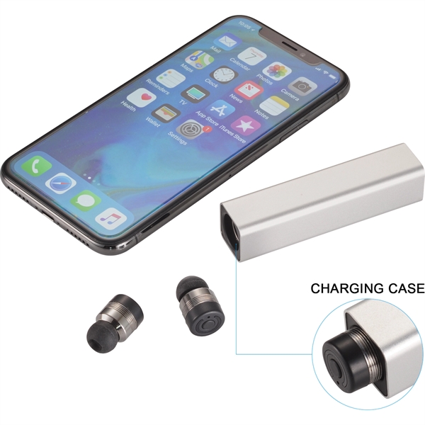 True Wireless Earbuds with Metal Charging Case - Image 4